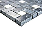 Mozaïektegel Mix XNM BS19 (30,5 x 30,5 cm, Zwart/Wit, Glanzend)