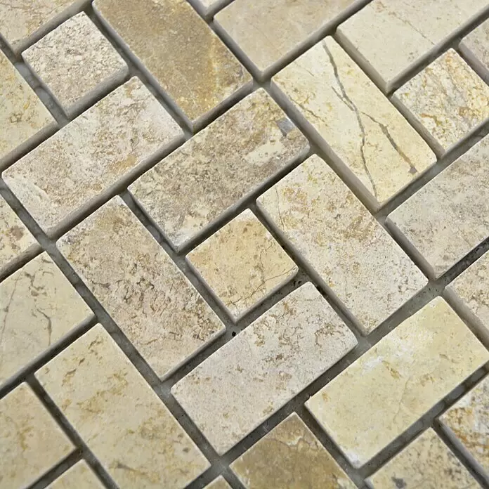 Mosaikfliese Uni XNM BS13 - 30,5 x 30,5 cm, Beige/Braun, Glänzend