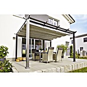 Sunfun Paviljoen met harmonicadoek Kreta (l x b x h: 330 x 415 x 235 cm, Antraciet)