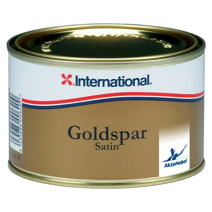 International Polyurethan-Klarlack Goldspar - Transparent, 375 ml, Seidenglänzend - Dose International Goldspar Satin Bootslack für langanhaltenden Schutz und ein seidenmattes Finish.