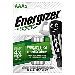 Energizer Rechargeable PowerPlus Batería (Micro AAA, 1,2 V, 2 ud.)