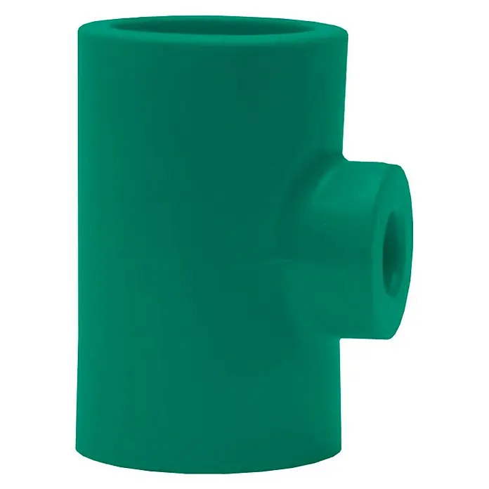 Isoltubex Pieza en T reductora PPR - DN 32 x 20 x 32 - Accesorio de tubería en T verde para fontanería, ideal para sistemas de agua modernos.