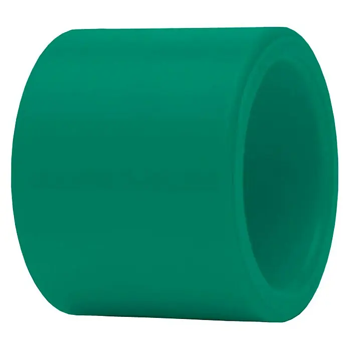 Isoltubex Manguito PPR - Polipropileno, DN 90 - Racor de tubo de plástico verde, un elemento de conexión simple pero robusto para instalaciones de fontanería.