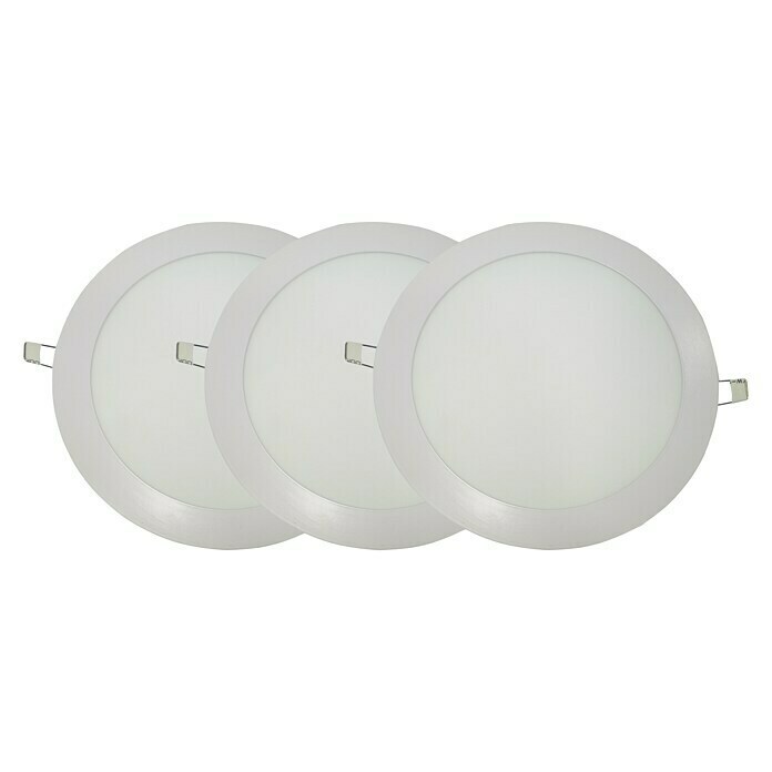 Led Hispania Pack downlights LED  (20 W, Color de luz: Blanco neutro, Redondeada, 3 uds.)