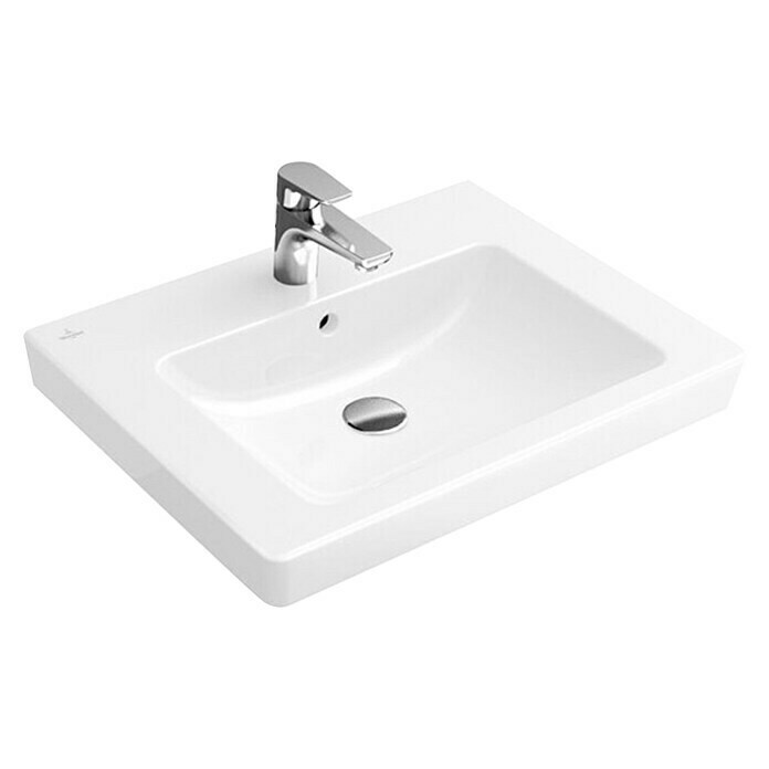 Villeroy & Boch Subway 2.0 Einbauwaschbecken (55 x 44 cm, Mit schmutzabweisender Glasur, Beckenunterseite ungeschliffen, Keramik, Weiß)