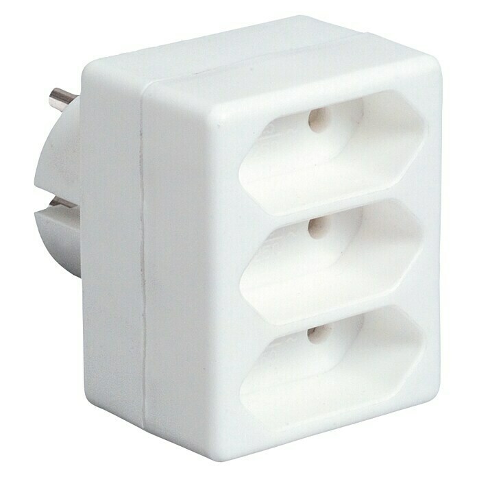 UniTEC Euro-AdapterWeiß, Anzahl Steckdosen Euro: 3 Stk., 3 x 2,5 A, 1.250 W Unknown