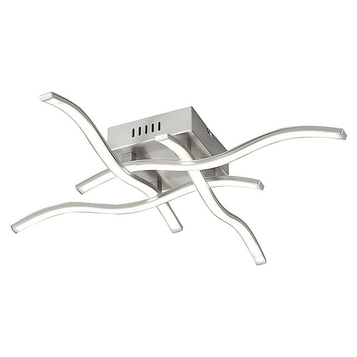 LeuchtenDirekt Wave LED-Deckenleuchte (Leistung: 4 x 4,8 W, Stahl, Warmweiß)