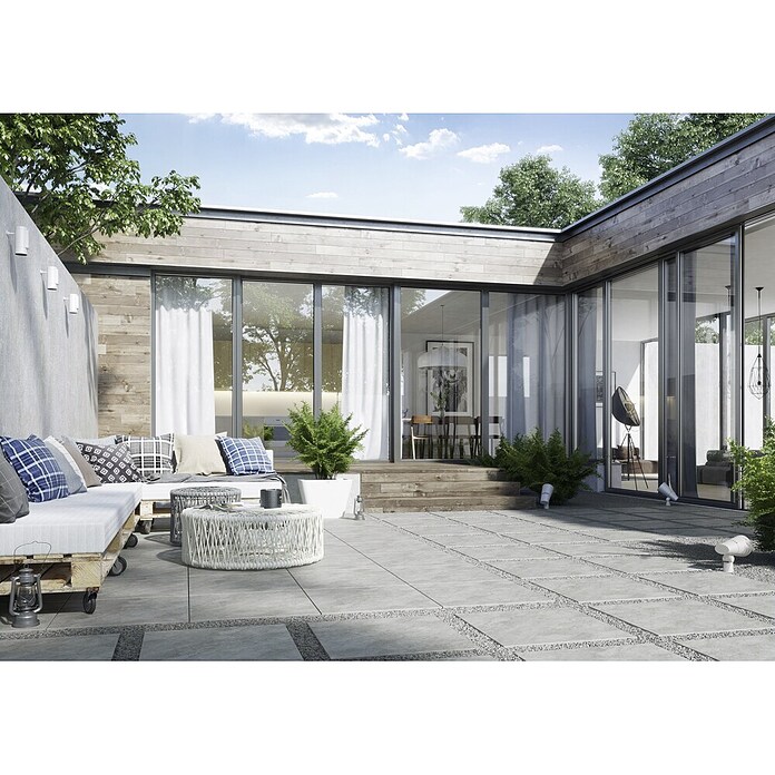 Terrassenfliese Atakama (60 x 60 x 2 cm, Hellgrau, Glasiert)