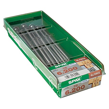 Spax HI FORCE Tellerkopfschraube HI.FORCE (Ø x L: 6 x 200 mm, WIROX Oberfläche, T-Star plus, 16 Stk.)