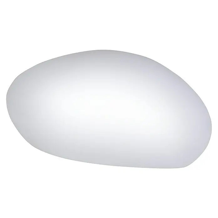 Solar-Dekoleuchte - 40 x 28,5 cm, IP67 - Studioaufnahme eines diffusen, weißen Deckenleuchters, der modernes und sanftes Lichtdesign vereint.