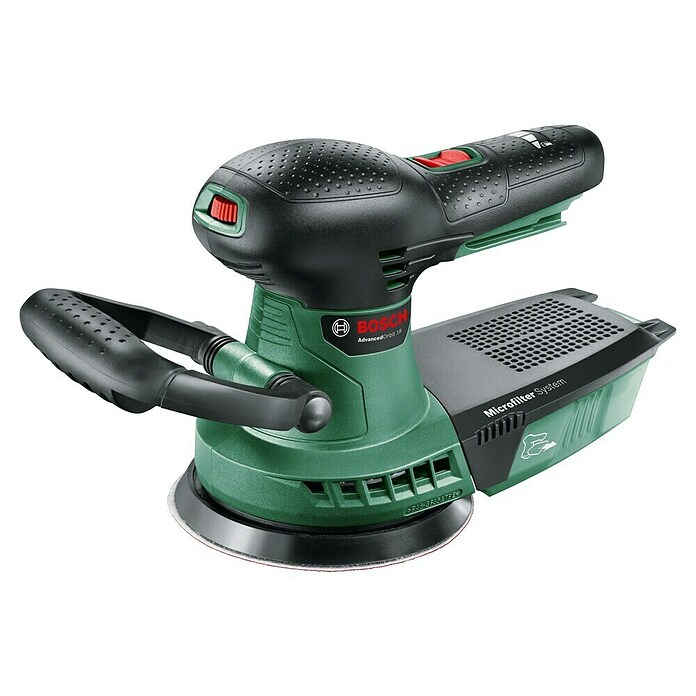 Bosch Lijadora excéntrica de batería (18 V, Iones de litio, Sin batería, Diámetro disco de lija: 125 mm, Número de revoluciones de marcha en vacío: 3.000 r.p.m. - 12.000 r.p.m.)