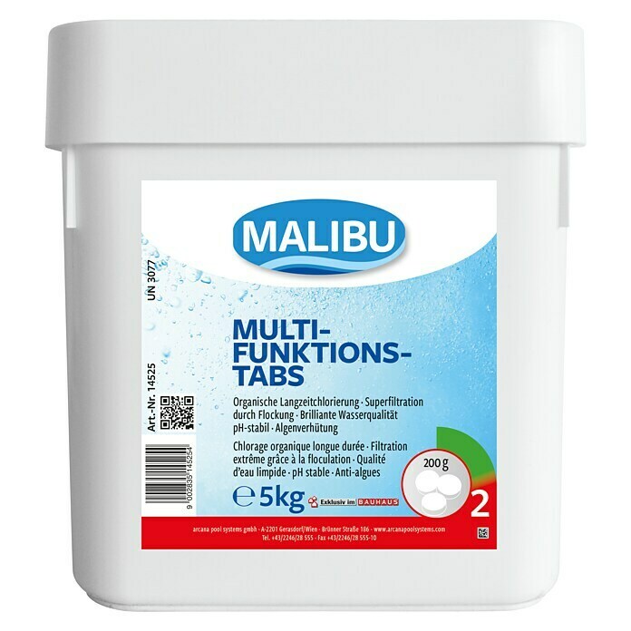 Malibu Multifunktionstabs 200 gGeeignet für: Desinfektion, 5 kg Unknown