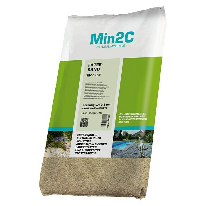 Min2C Aquasil-Filtersand (0,7 - 1,2 mm, 25 kg)