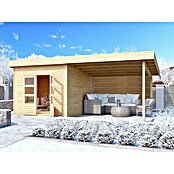 Karibu Gartenhaus (Holz, 9,3 m², Wandstärke: 40 mm, Mit Anbau)