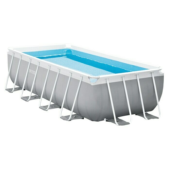 Intex Frame-Pool-Set Prism QuadraL x B x H: 488 x 244 x 107 cm, 10,87 m³, Grau Unknown