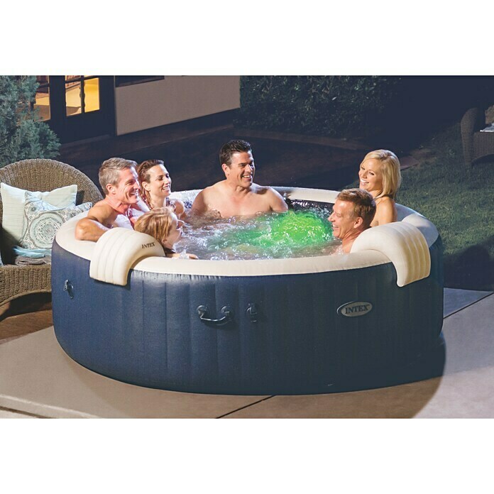 Intex Pure Spa Außen-Whirlpool 85 Bubble MassageØ x H: 216 x 71 cm, 1.098 l, Geeignet für: 6 Erwachsene, Navy Unknown