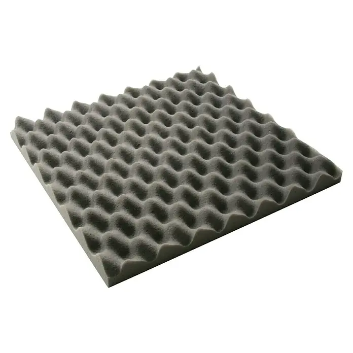 Noppenschaum Akupur - 200 x 100 x 5 cm, PU-Schaum - Schallabsorbierendes Schaumstoffpaneel mit Wellenmuster zur Verbesserung der Raumakustik und Reduzierung von Echo.