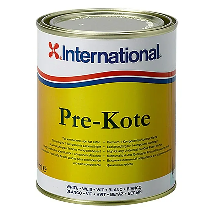 International Vorstreichfarbe Pre-Kote - Weiß, 750 ml, Matt - International Pre-Kote Grundierung. Hochwertige Grundierung für erstklassige Lackierungen, sorgt für optimale Haftung und ein ebenmäßiges Finish.