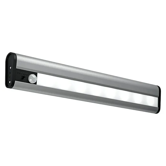 Ledvance LED-Unterbauleuchte - 1,4 W, Kaltweiß, Länge: 300 mm, Betriebsart: Batteriebetrieben - Hier ist eine LED-Leuchte in Silber mit Bewegungsmelder und USB-Anschluss. Ideal für Schrankbeleuchtung.