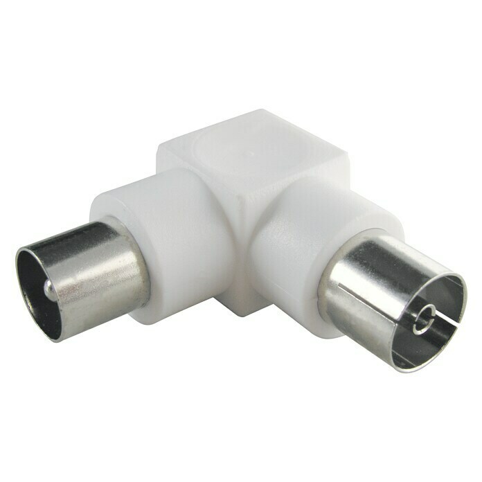 Schwaiger WinkeladapterIEC-Stecker, IEC-Buchse, Weiß Front View