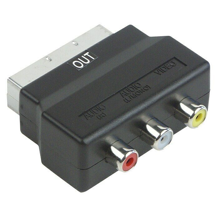 Schwaiger Video-AV-Adapter OUT B3851009 (1 x Scart-Stecker, 3 x