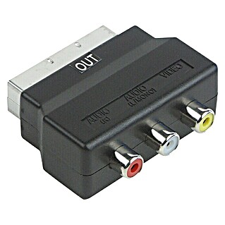 Schwaiger Video-AV-adapter OUT (1 x scartstekker, 3 x cinchconnector)