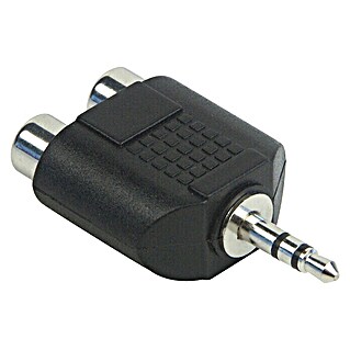 Schwaiger Audio-Adapter (2 x Cinch-Kupplung, 1 x Klinkenstecker 3,5 mm)