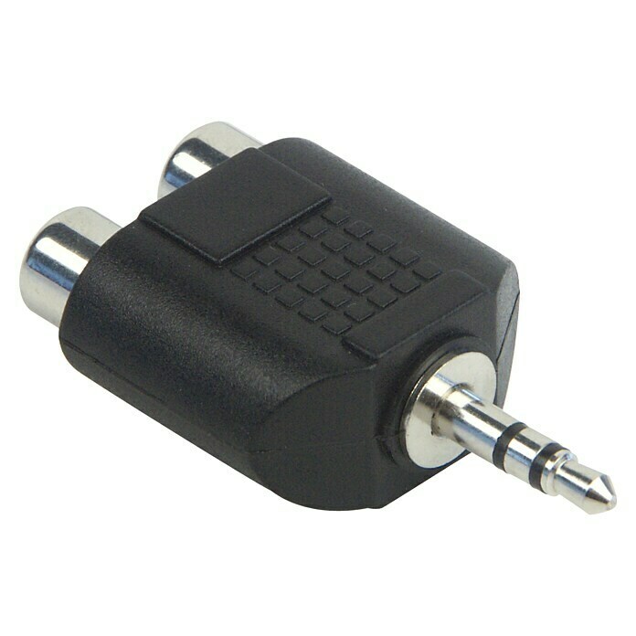 Schwaiger Audio-Adapter2 x Cinch-Kupplung, 1 x Klinkenstecker 3,5 mm Front View