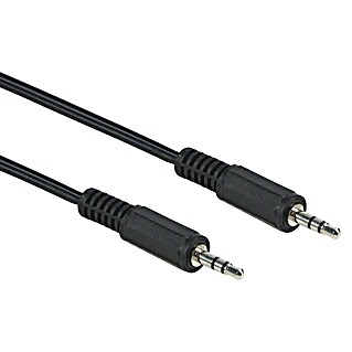 Schwaiger Audio-Kabel (2 x Klinkenstecker 3,5 mm, Schwarz, Länge: 1,5 m)
