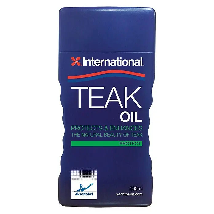 International Teak-Öl - 500 ml - Eine Flasche International Teak Öl zum Schutz und zur Verbesserung der natürlichen Schönheit von Teakholz, Inhalt 500ml.