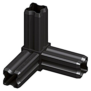 Kantoflex Hoekverbinder (Lengte: 23,5 mm, Zwart)