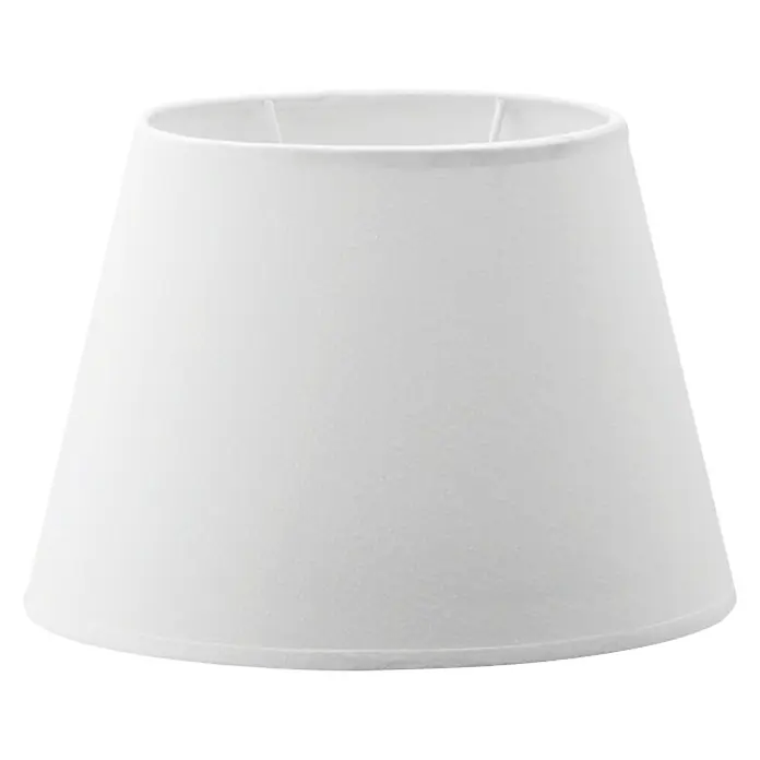 Home Sweet Home Lampenschirm LargoØ x H: 24 x 16 cm, Pure White, Stoff, Oval - Ein schlichter, weißer Lampenschirm in Kegelform, ideal für eine stilvolle Beleuchtung im Wohnraum. Das klare Design fügt sich nahtlos in jede Einrichtung ein.