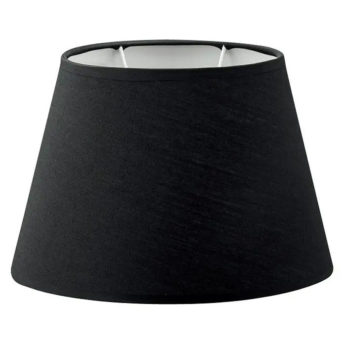 Home Sweet Home Lampenschirm Largo - Ø x H: 24 x 16 cm, Night Black, Stoff, Oval - Schwarzer Lampenschirm in Trapezform. Ideal für stilvolle Beleuchtung und eine gemütliche Atmosphäre im Raum.