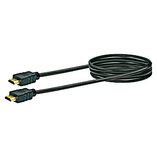Schwaiger HDMI-Kabel (Schwarz, 1,5 m, Vergoldete Kontakte, 10,2 Gbit/s)