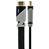 Schwaiger HDMI-Kabel (Flach, 3 m, Vergoldete Kontakte, 18 Gbit/s)