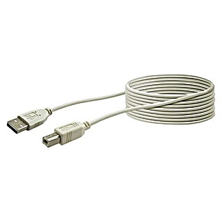 Schwaiger USB-Kabel (3 m, USB A-Stecker, Grau)
