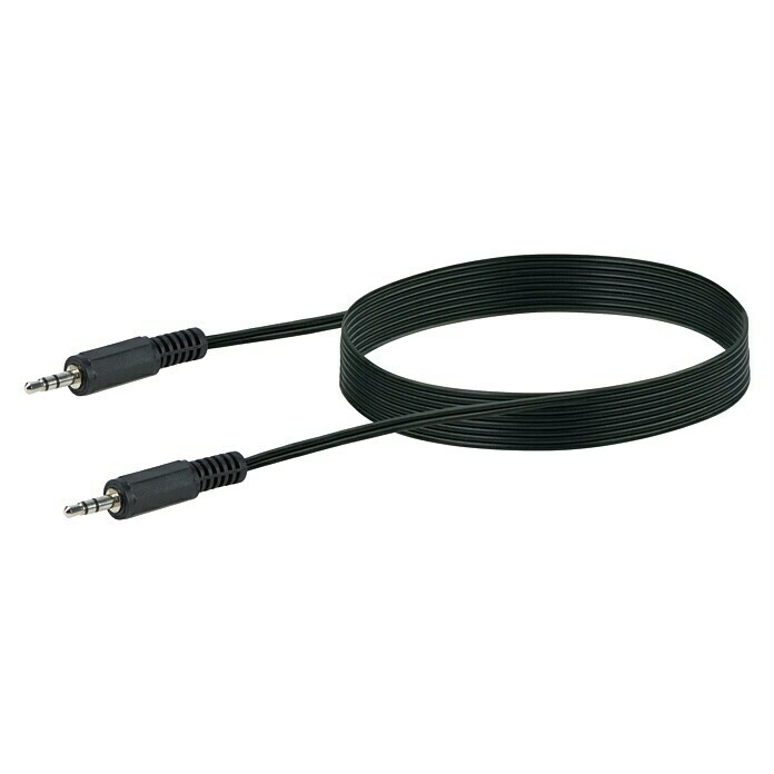 Schwaiger Audio-Kabel (2 x Klinkenstecker 3,5 mm, 1,5 m, Schwarz)