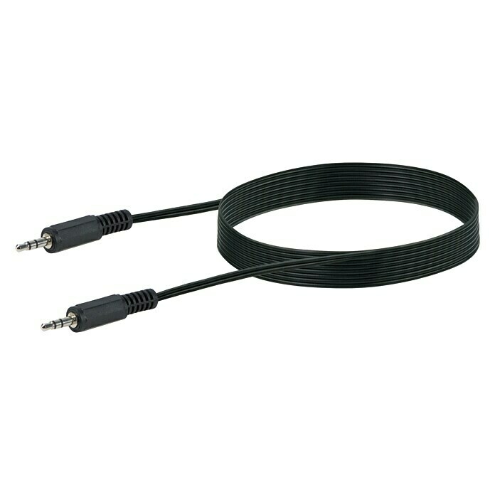 Schwaiger Audio-Kabel2 x Klinkenstecker 3,5 mm, 1,5 m, Schwarz Front View