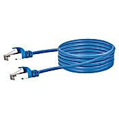 Schwaiger Netzwerk-Kabel CAT6 (1 m, Blau, RJ45-Stecker, Bis zu 1 Gbit)