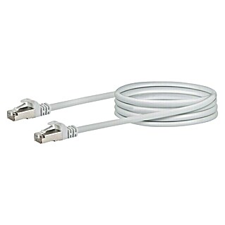 Schwaiger Netzwerk-Kabel (CAT6, Länge: 0,5 m, Weiß, RJ45-Stecker, Bis zu 1 GBit/s)