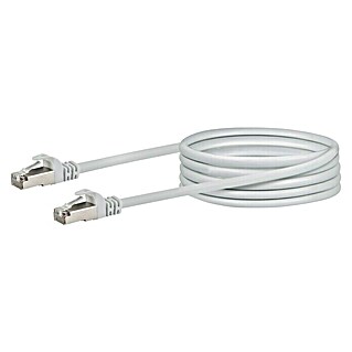 Schwaiger Kabel voor netwerk (Lengte: 5 m, Wit, RJ45-stekker, Tot 1 GBit/s)