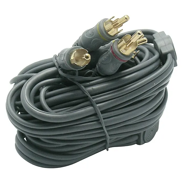 Metronic Cable RCA - Clavija RCA, 5 m - Cable de componentes enrollado con tres conectores RCA, ideal para transmisiones de audio y video de alta calidad.