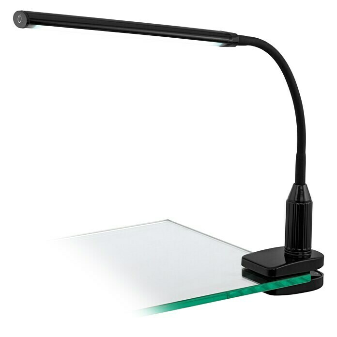 Eglo LED-klemlamp Laroa (4,5 W, Zwart, l x b x h: 45 cm x 6,5 cm x 27,5 mm)