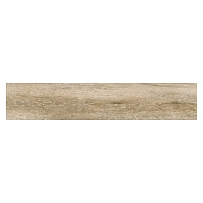 Halcón Pavimento porcelánico Atelier - 23,3 x 120 cm, Beige, Clase 2 - Baldosa con aspecto de madera en tonos marrones suaves, ideal para suelos o paredes con un toque natural.