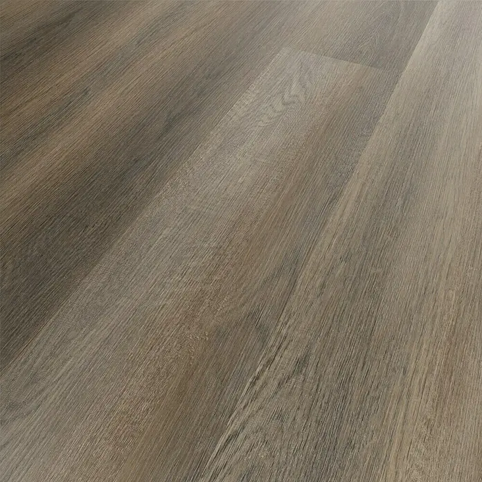 Vinylbodenmuster Strong SPC Kamptal - 280 x 160 x 3,8 mm, Landhausdiele - Nahaufnahme von Holzbodenbrettern mit Maserung.