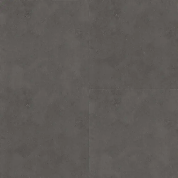 Vinylbodenmuster Strong SPC Travertin Maragha - 280 x 160 x 3,8 mm, Steinoptik - Dunkelgraue Fliesen mit subtiler Textur, ideal für moderne Interieurs. Die Fliesen bieten eine robuste Oberfläche mit zeitloser Ästhetik.