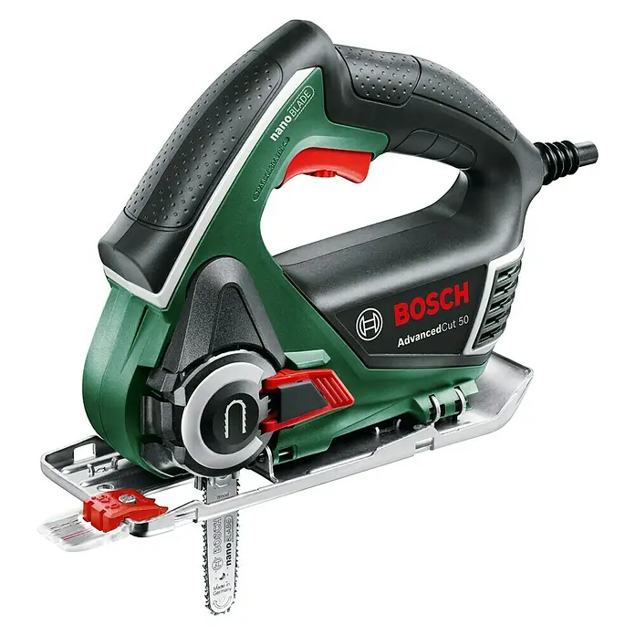 Bosch NanoBlade-Säge AdvancedCut 50 - 500 W - Akkutrennsäge Bosch AdvancedCut 50 mit NanoBlade-Technologie für präzise und vibrationsarme Schnitte in Holz und Kunststoff.