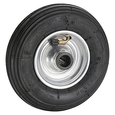 Dörner & Helmer Luftrad (Durchmesser: 200 mm, Traglast: 75 kg, Material Felge: Stahlblech, Nabenlänge: 60 mm)