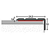 LOGOCLIC Kutni profil (Srebrno, 2,7 m x 24,5 mm x 10 mm, Vrsta montaže: Lijepljenje)