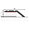 LOGOCLIC Abschlussprofil (Nussbaum, 0,9 m x 32 mm, Montageart: Kleben)